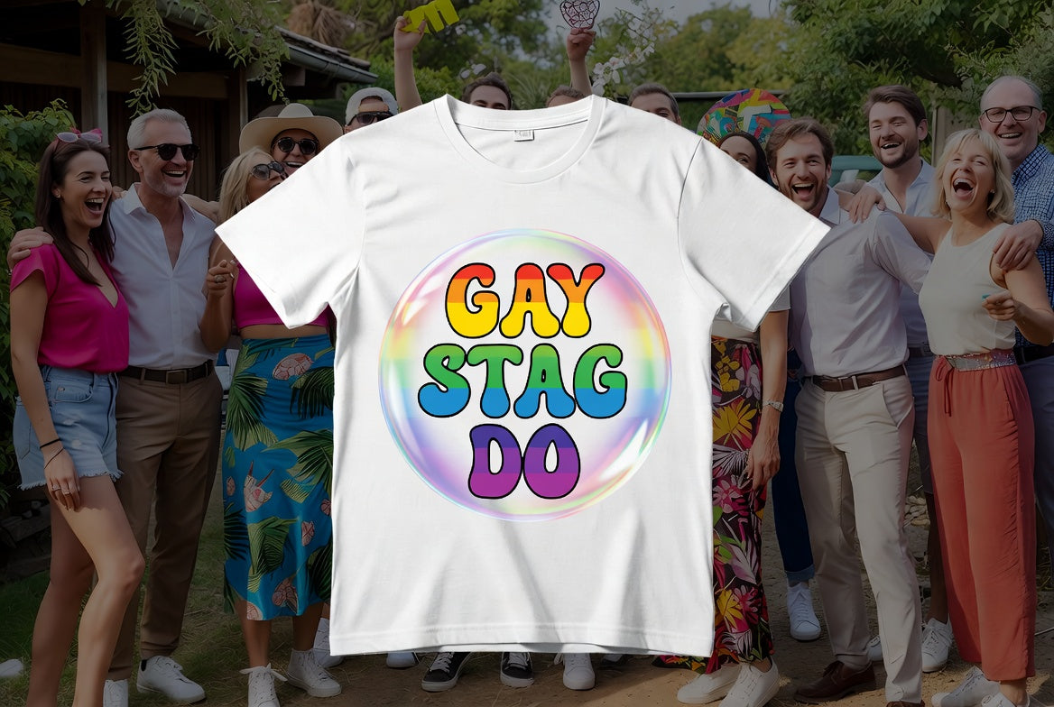 Gay Sten Do T-Shirt – Bubble Rainbow