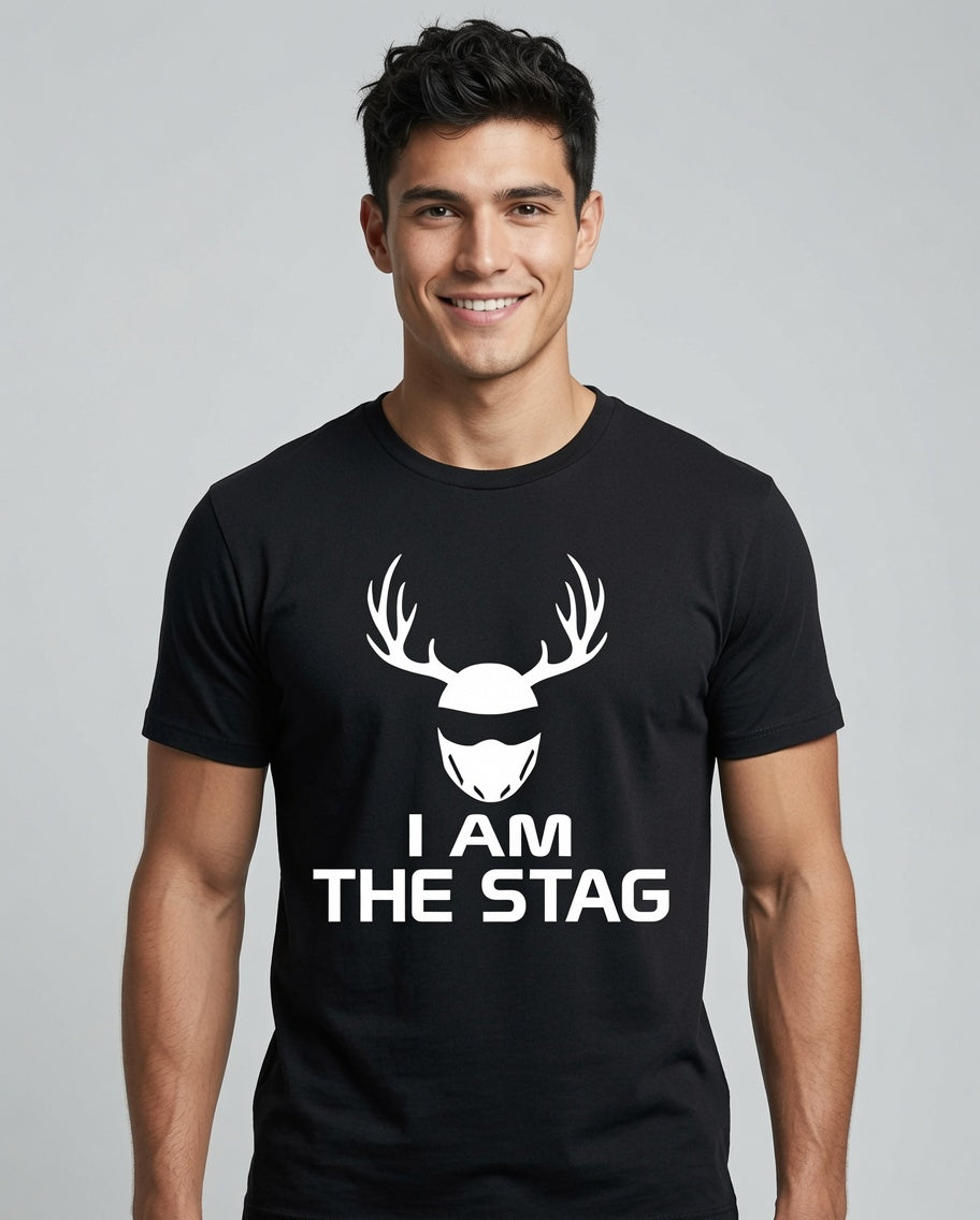 I Am The Stag funny stag do T-shirt by maxeD-uP