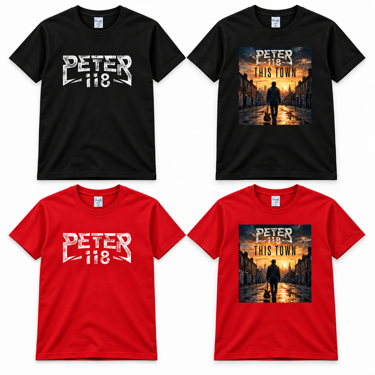 PETER 118 Cotton T-Shirt - Uneek UC301 - garment mockup