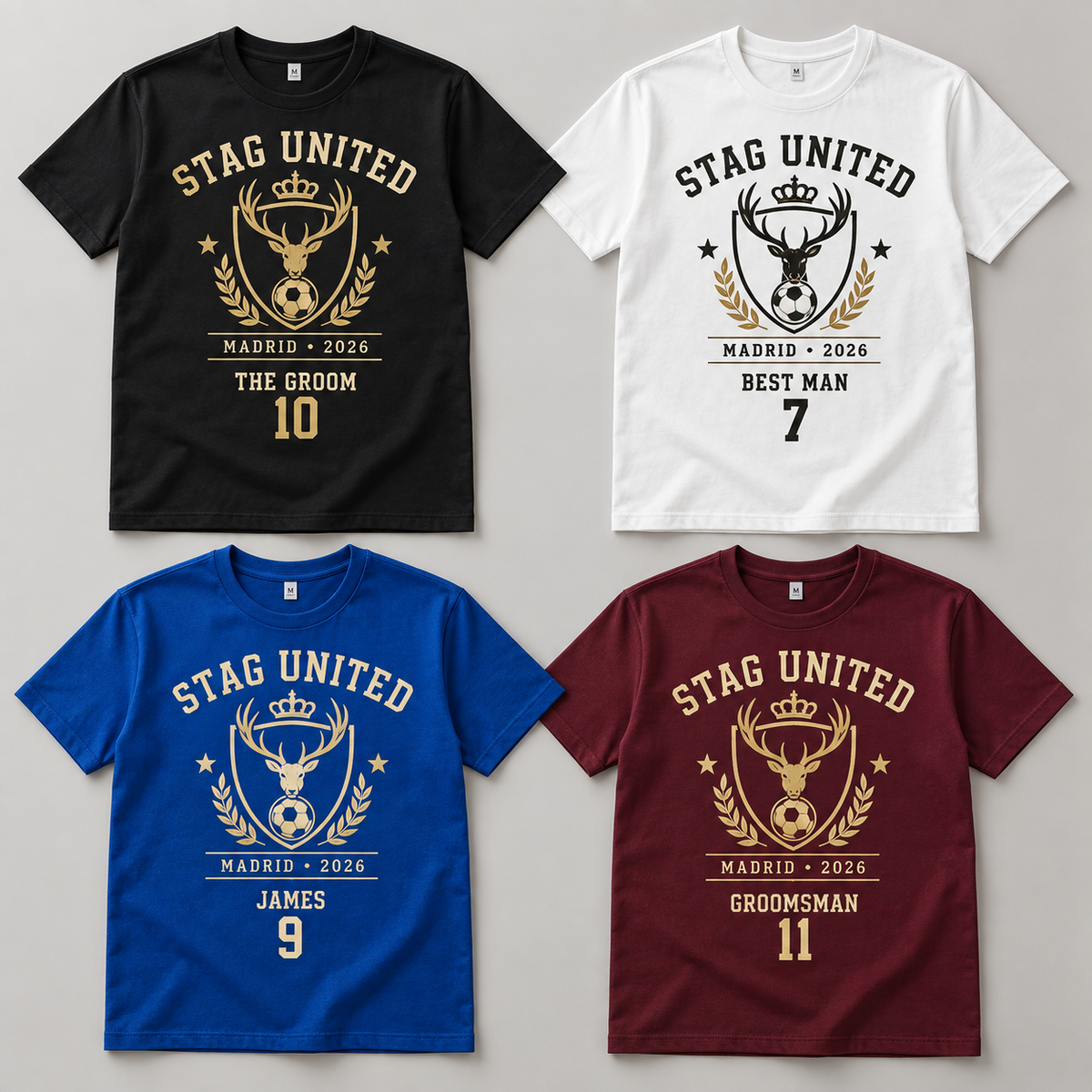 Personalised Stag United Football T-Shirt