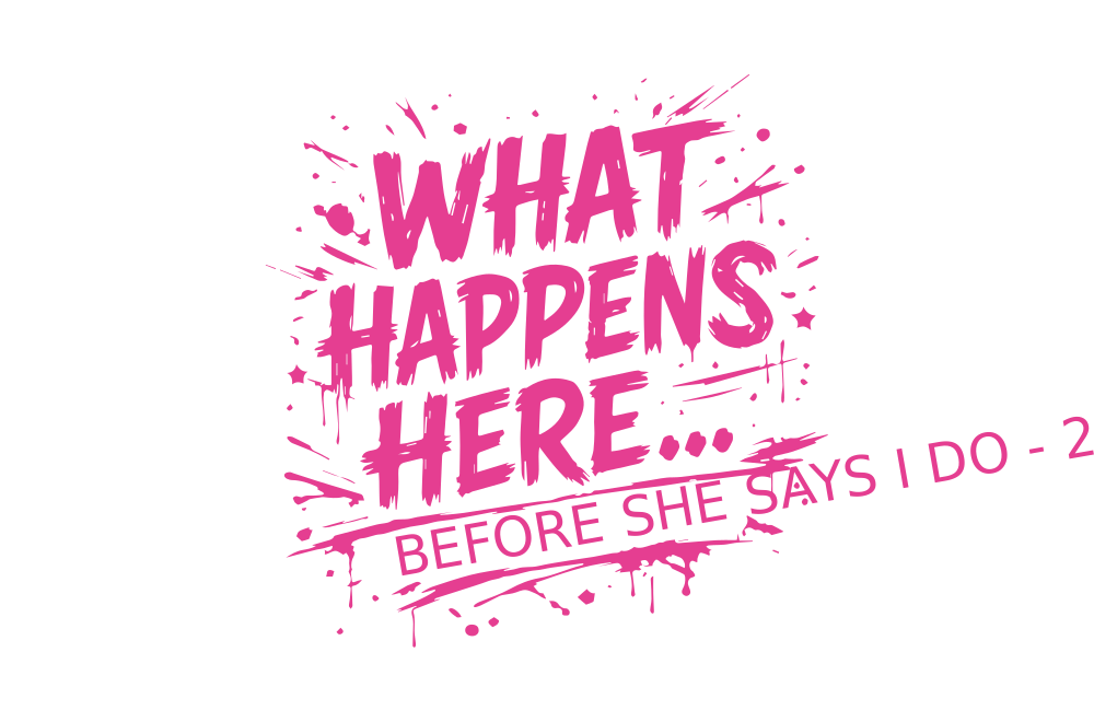 Chaos Club hen party T-shirts in Benidorm featuring bride and squad matching outfits in pink, navy and white.