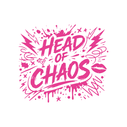 Chaos Club hen party T-shirts in Benidorm featuring bride and squad matching outfits in pink, navy and white.