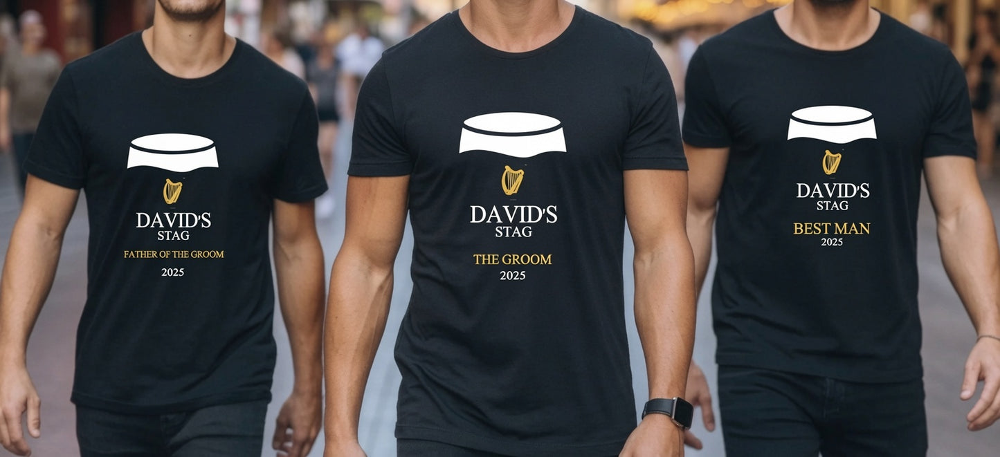 Guinness style stag do T-shirt by maxeD-uP
