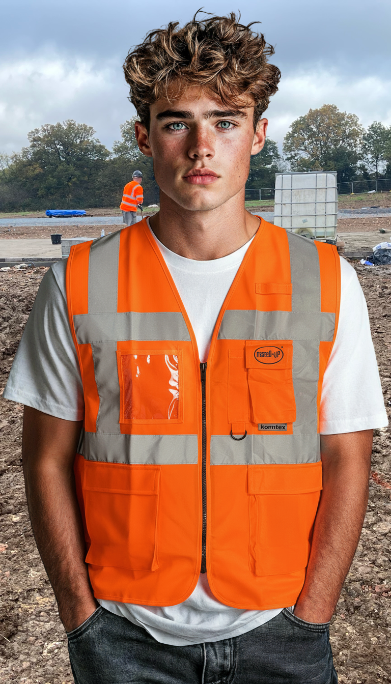 Executive Hi-vis vests.  All with a small maxed-uP logo.