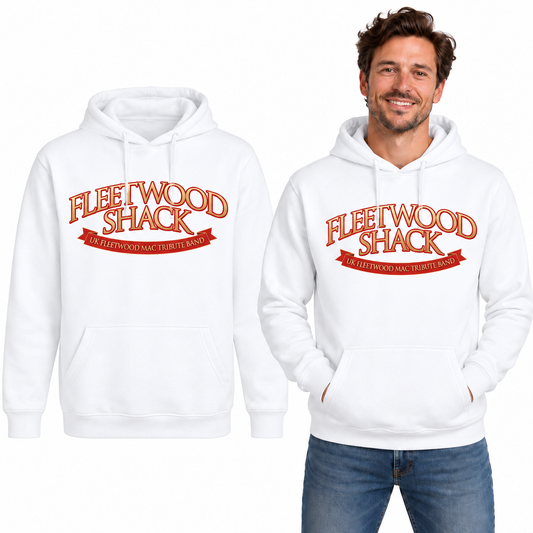 Fleetwood Shack Classic Hoodie - Uneek UC502 in White - garment and model mockup