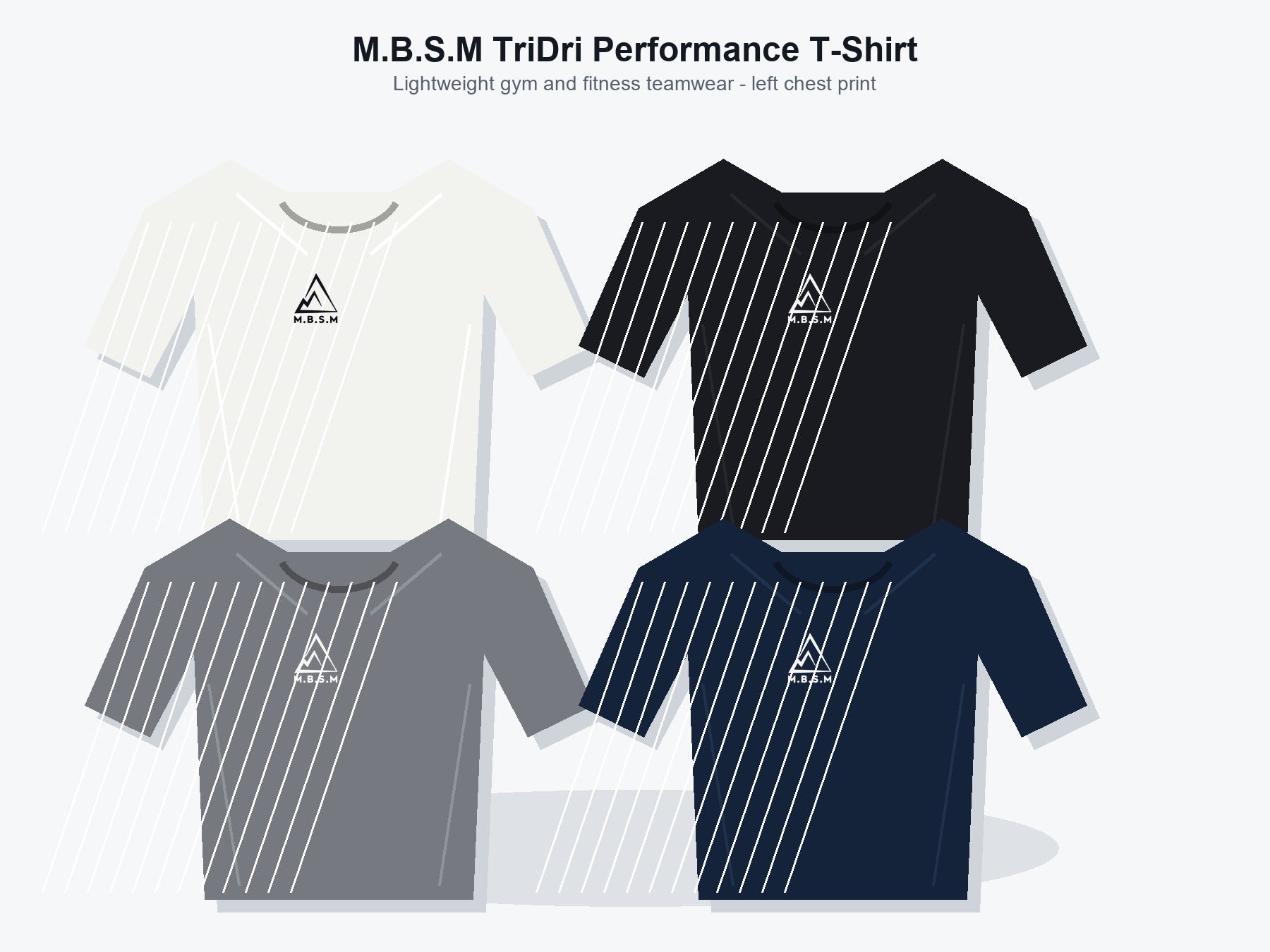 M.B.S.M TriDri Performance T-Shirt - Multicolor custom printed garment by maxeD-uP