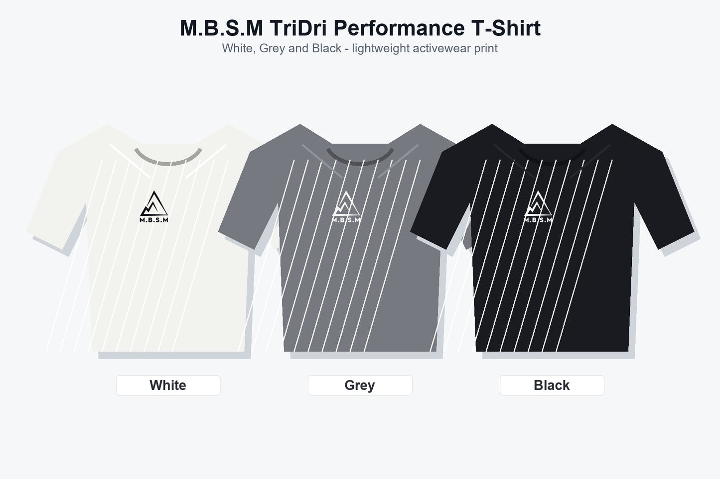 M.B.S.M TriDri Performance T-Shirt - Multicolor custom printed garment by maxeD-uP