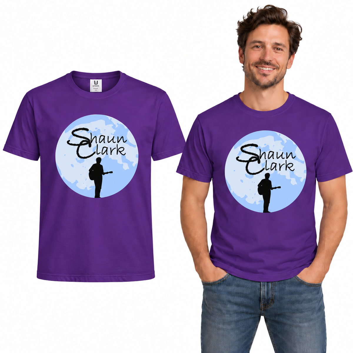 Shaun Clark Cotton T-Shirt - Uneek UC301 - garment mockup