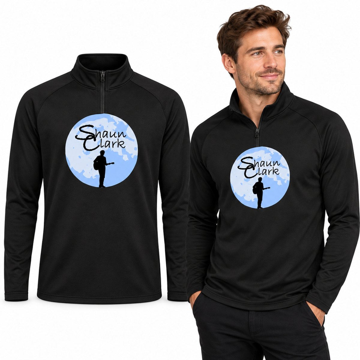 Shaun Clark Quarter-Zip Top - garment mockup