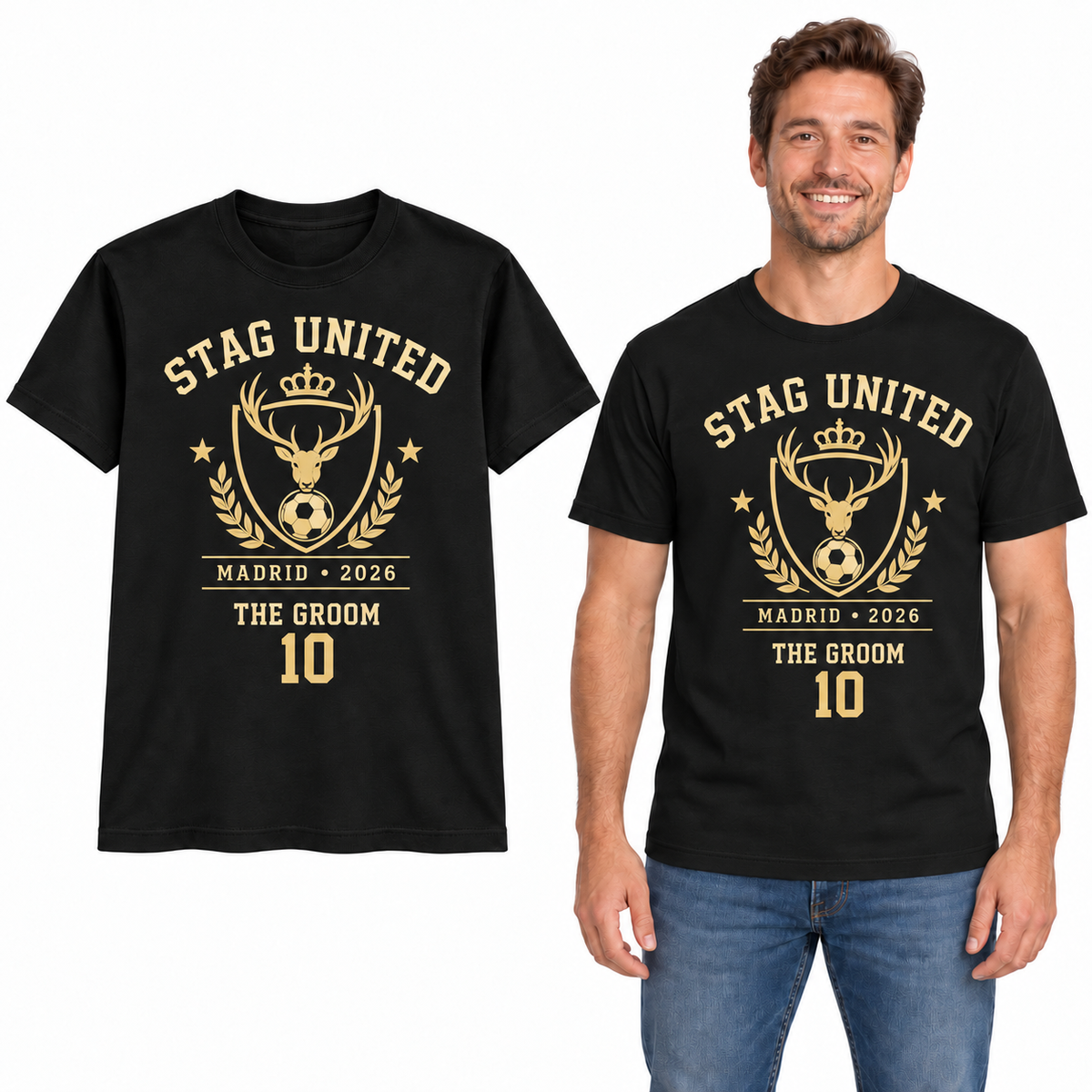 Personalised Stag United Football T-Shirt